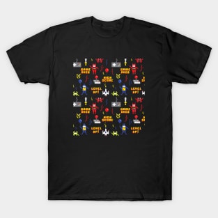 Retro gaming pixel pattern T-Shirt